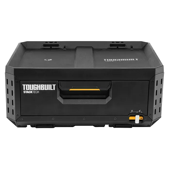 ToughBuilt StackTech Werkzeugkasten mit Schublade - L x B x H: 40 x 53 x 18 cm, Kunststoff - ToughBuilt StackTech Werkzeugkiste für Profis. Robuste Bauweise, praktischer Tragegriff und sichere Verriegelung für den Transport von Werkzeugen.