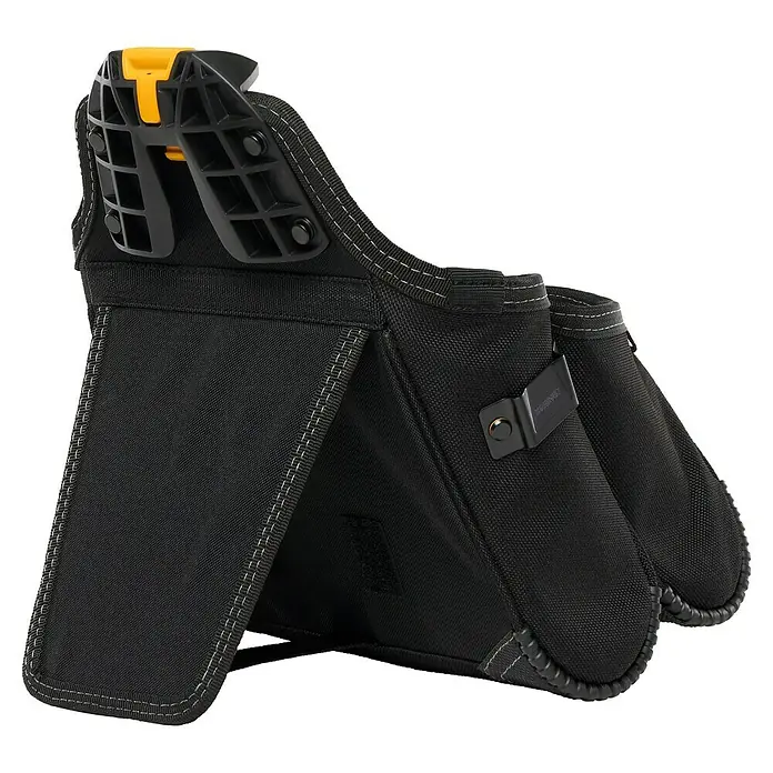 ToughBuilt ClipTech Bolsa para herramientas TB-CT-03 - L x An x Al: 270 x 200 x 360 mm, Número de bolsillos: 7 ud. - Bolsa de herramientas negra Toughbuilt con clip amarillo para fijar al cinturón, perfecta para artesanos y aficionados al bricolaje para guardar herramientas.