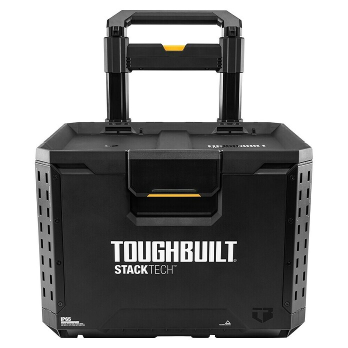 ToughBuilt StackTech Rollende Profi-Box (L x B x H: 50 x 56 x 66,5 cm, Kunststoff, Ausziehbarer Handgriff) | BAUHAUS