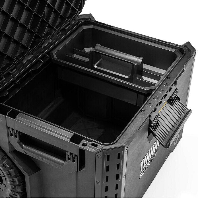 ToughBuilt StackTech Caja profesional con ruedas TB-B1-B-70R (L x An x Al: 50 x 56 x 66,5 cm, Plástico, Asa extraíble) | BAUHAUS