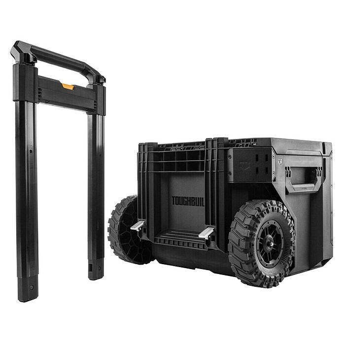 ToughBuilt StackTech Rollende Profi-Box (L x B x H: 50 x 56 x 66,5 cm, Kunststoff, Ausziehbarer Handgriff) | BAUHAUS