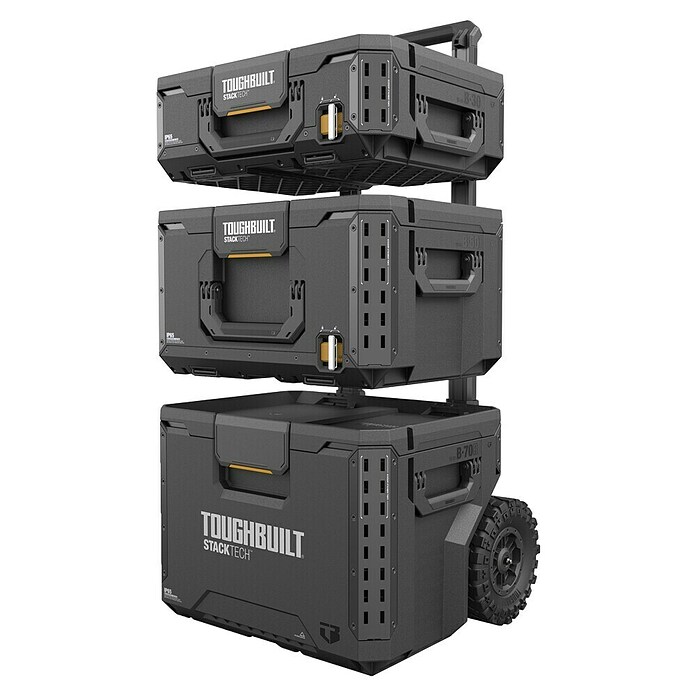ToughBuilt StackTech Werkzeugkoffer-Set 3-tlg. (L x B x H: 50 x 56 x 83 cm, 3 -tlg., Räder) | BAUHAUS