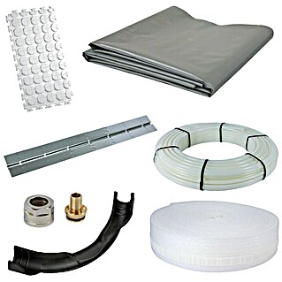 Solarfloor Fußbodenheizung Trockenplatten Komplettpaket (Beheizbare Fläche: 8 m², 620 x 1.200 mm)
