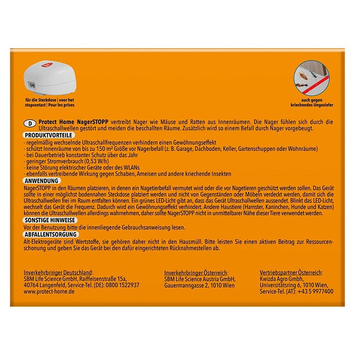 Protect Home Ratten- en muizenbestrijding 150 m² (Werkingsbereik: 150 m², Op netstroom) | BAUHAUS