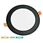 Alverlamp Downlight LED empotrable (12 W, L x An x Al: 17 x 17 x 3,2 cm, Blanco cálido, Negro) | BAUHAUS