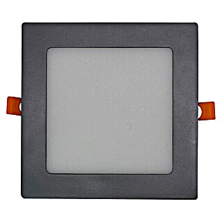 Alverlamp Downlight LED empotrable (20 W, L x An x Al: 22 x 22 x 1,5 cm, Blanco cálido, Negro)