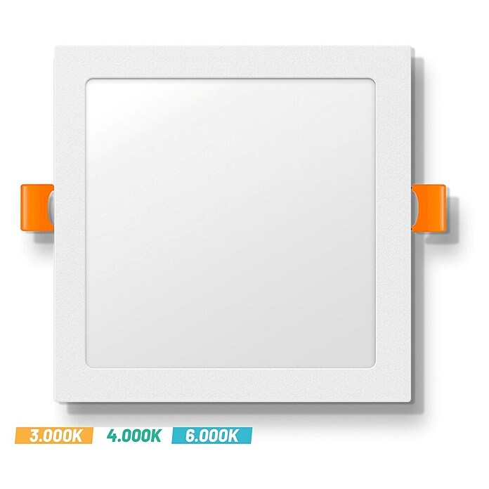 Alverlamp Downlight LED empotrable (30 W, L x An x Al: 29,1 x 29,1 x 1,5 cm, Blanco cálido) | BAUHAUS