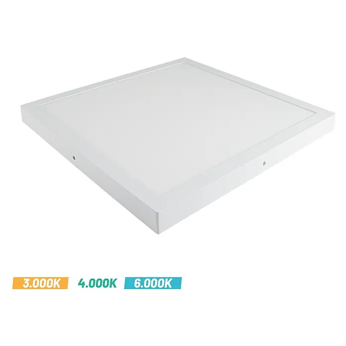 Alverlamp Downlight LED empotrable - 50 W, L x An x Al: 50 x 50 x 4 cm, Blanco cálido - Panel de luz LED blanco con diseño cuadrado, ideal para interiores modernos. Iluminación eficiente energéticamente con varias temperaturas de color.