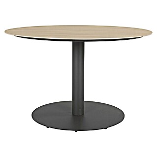 Sunfun Vrtna miza Malmo (Črna, Natur, Ø x V: 120 x 74 cm)