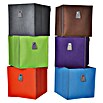 Phönix Atlanta Aufbewahrungsbox (L x B x H: 34 x 34 x 34 cm, Filz, Orange/Grau)