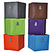 Phönix Atlanta Aufbewahrungsbox (L x B x H: 34 x 34 x 34 cm, Filz, Orange/Grau)