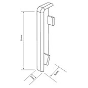 Egger Krajnja kapica Cubical  (Bijela, 2 Kom., Namijenjeno za: Egger Cubical lajsne 14 x 58 mm) | BAUHAUS