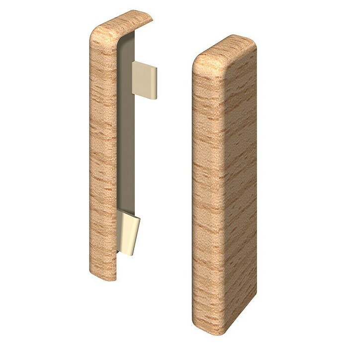 Egger Endkappe Cubical (Buche natur, 2 Stk., Passend für: Egger Cubical Sockelleisten 14 x 58 mm) | BAUHAUS