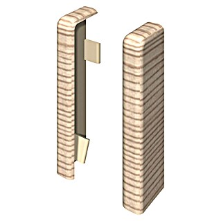 Egger Endkappe Cubical (Esche beige, 2 Stk., Passend für: Egger Cubical Sockelleisten 14 x 58 mm)