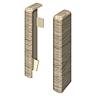 Egger Endkappe Cubical (Eiche honig, 2 Stk., Passend für: Egger Cubical Sockelleisten 14 x 58 mm)
