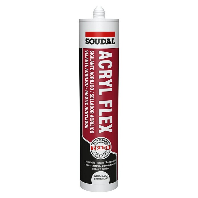 Soudal Sellador de juntas Acryl Flex (Blanco, 300 ml) | BAUHAUS