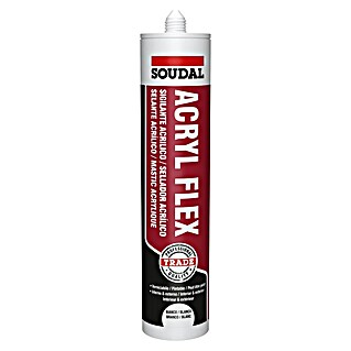 Soudal Sellador de juntas Acryl Flex (Blanco, 300 ml)