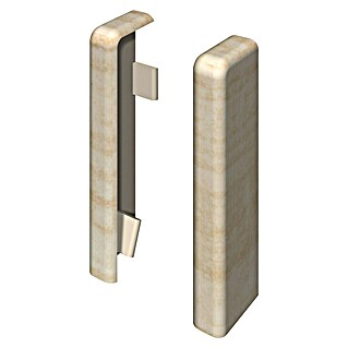 Egger Endkappe Cubical (Eiche creme, 2 Stk., Passend für: Egger Cubical Sockelleisten 14 x 58 mm)