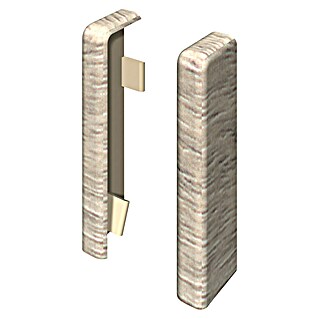Egger Endkappe Cubical (Esche grau, 2 Stk., Passend für: Egger Cubical Sockelleisten 14 x 58 mm)