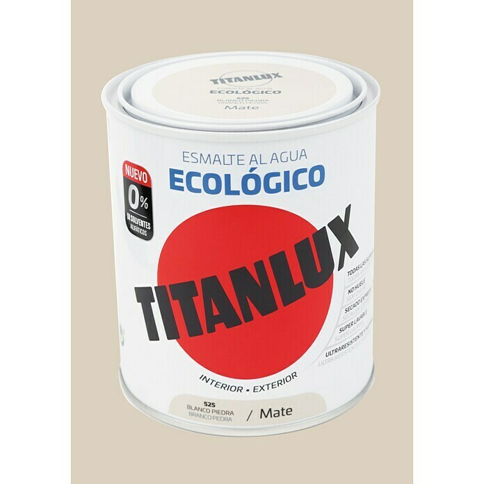 Titanlux Esmalte de color Eco Blanco piedra (750 ml, Mate)