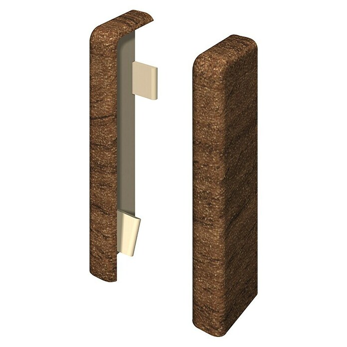 Egger Endkappe Cubical (Nußbaum braun, 2 Stk., Passend für: Egger Cubical Sockelleisten 14 x 58 mm) | BAUHAUS
