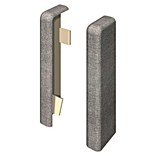 Egger Endkappe Cubical (Stein grau, 2 Stk., Passend für: Egger Cubical Sockelleisten 14 x 58 mm)