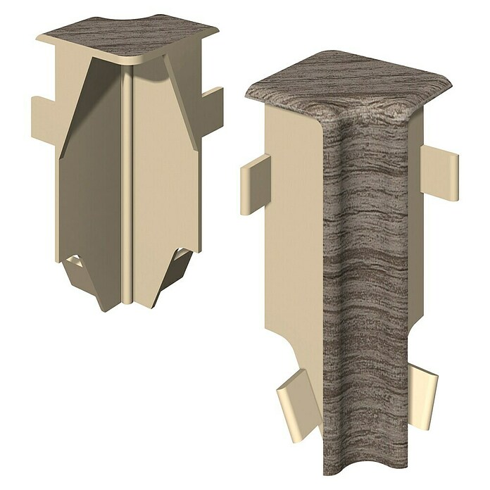Egger Innenecke Cubical (Eiche anthrazit, 2 Stk., Passend für: Egger Cubical Sockelleisten 14 x 58 mm) | BAUHAUS