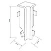 Egger Innenecke Cubical (Eiche taupe, 2 Stk., Passend für: Egger Cubical Sockelleisten 14 x 58 mm) | BAUHAUS