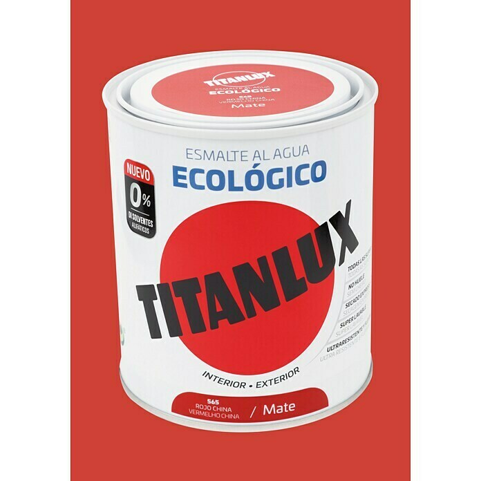 Titanlux Esmalte de color Eco Rojo China (750 ml, Mate)