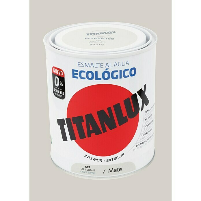 Titanlux Esmalte de color Eco Gris suave (750 ml, Mate)
