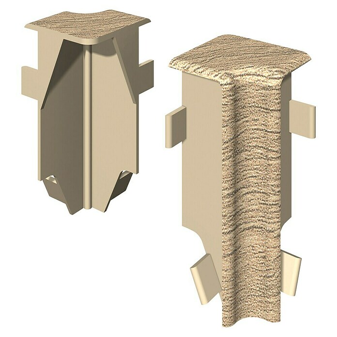 Egger Innenecke Cubical (Eiche mittelbraun, 2 Stk., Passend für: Egger Cubical Sockelleisten 14 x 58 mm) | BAUHAUS