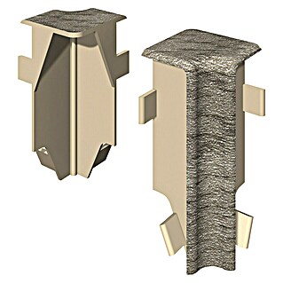 Egger Innenecke Cubical (Eiche grau, 2 Stk., Passend für: Egger Cubical Sockelleisten 14 x 58 mm)
