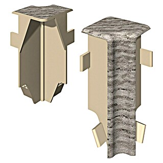 Egger Innenecke Cubical (Eiche silber, 2 Stk., Passend für: Egger Cubical Sockelleisten 14 x 58 mm)