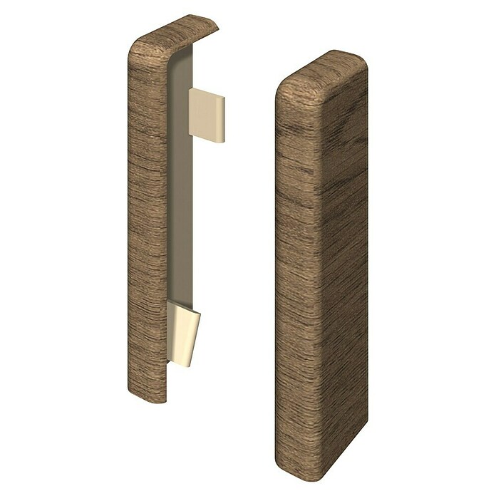 Egger Endkappe Cubical (Nußbaum hellbraun, 2 Stk., Passend für: Egger Cubical Sockelleisten 14 x 58 mm) | BAUHAUS