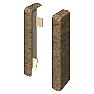 Egger Endkappe Cubical (Nußbaum hellbraun, 2 Stk., Passend für: Egger Cubical Sockelleisten 14 x 58 mm)