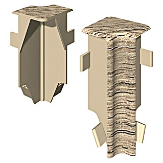 Egger Innenecke Cubical (Eiche graubraun, 2 Stk., Passend für: Egger Cubical Sockelleisten 14 x 58 mm)