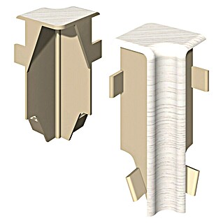 Egger Innenecke Cubical (Eiche weiß, 2 Stk., Passend für: Egger Cubical Sockelleisten 14 x 58 mm)