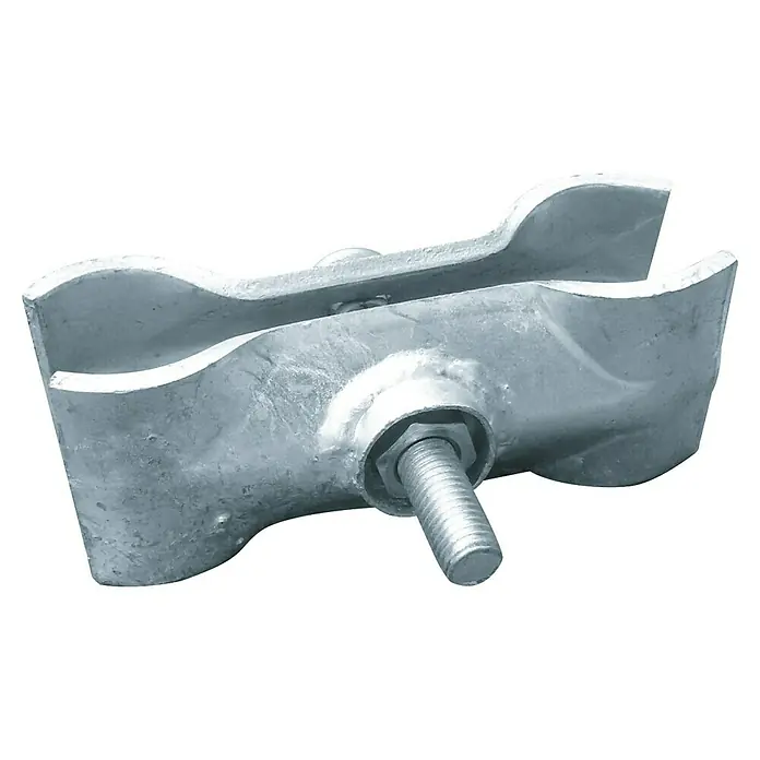 Schake Verbindungsschelle Sicherheitsschelle - Stahl, Passend für: Schake Bauzäune - Verzinkte Metallklemme mit Schraube und Mutter zur Befestigung von Rohren oder Kabeln.