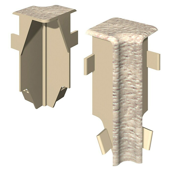 Egger Innenecke Cubical (Esche grau, 2 Stk., Passend für: Egger Cubical Sockelleisten 14 x 58 mm) | BAUHAUS