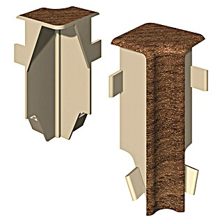 Egger Innenecke Cubical (Nußbaum braun, 2 Stk., Passend für: Egger Cubical Sockelleisten 14 x 58 mm)