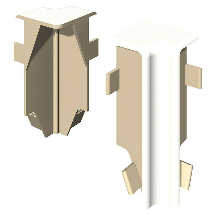 Egger Innenecke Cubical (Universal weiß, 2 Stk., Passend für: Egger Cubical Sockelleisten 14 x 58 mm) | BAUHAUS