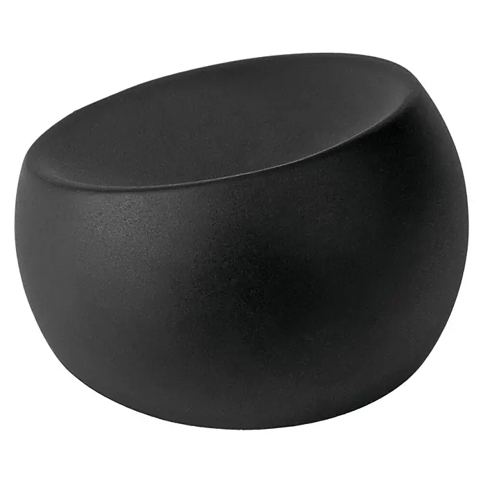 Walteco Möbelknopf Loreen - Durchmesser: 30 mm, Sonstige, Schwarz matt - Mattschwarze, kugelförmige Dekoschale mit schräger Öffnung.