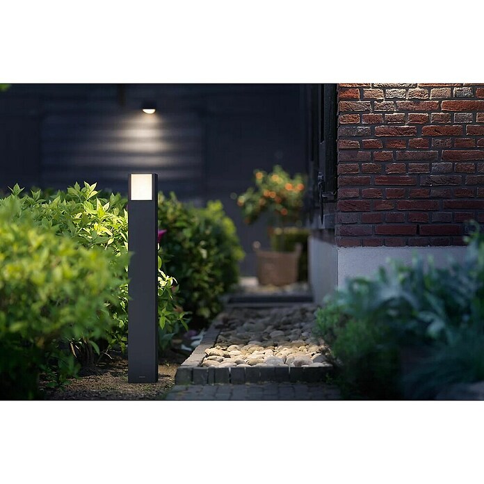 Philips Vanjska svjetiljka s postoljem Arbour  (3,8 W, Boja kućišta: Antracit, Topla bijela, 10 x 10 x 77 cm, S izvorom svjetlosti) | BAUHAUS
