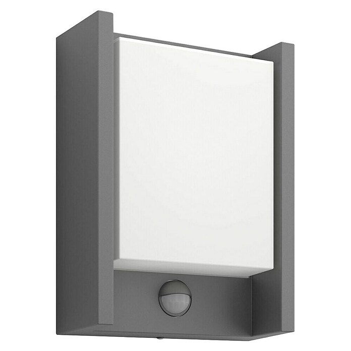 Philips LED-Sensor-Außenwandleuchte (3,8 W, 16,5 x 7,5 x 22 cm, Anthrazit, IP44) | BAUHAUS