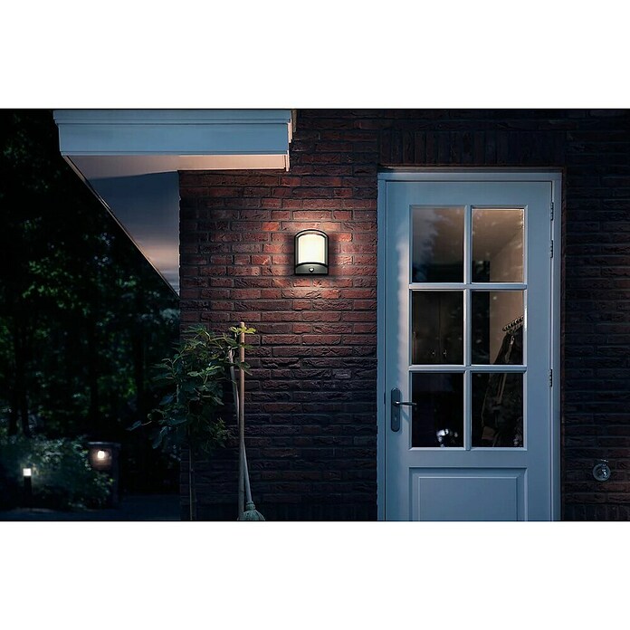Philips LED vanjska svjetiljka sa senzorom pokreta Samondra  (3,8 W, Boja svjetla: Topla bijela, IP44) | BAUHAUS