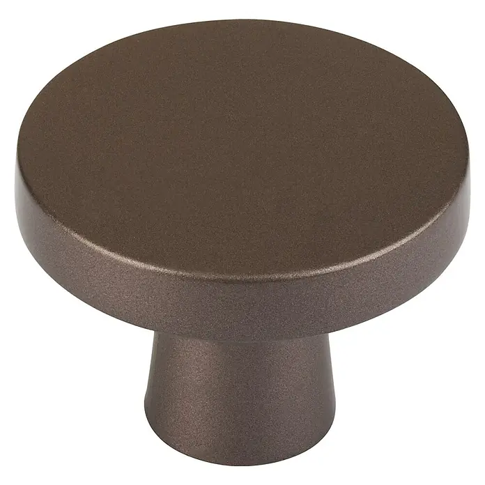 Walteco Möbelknopf Modena - Durchmesser: 32 mm, Sonstige, Braun - Runder, dunkelbrauner, leicht texturierter Möbelknauf.