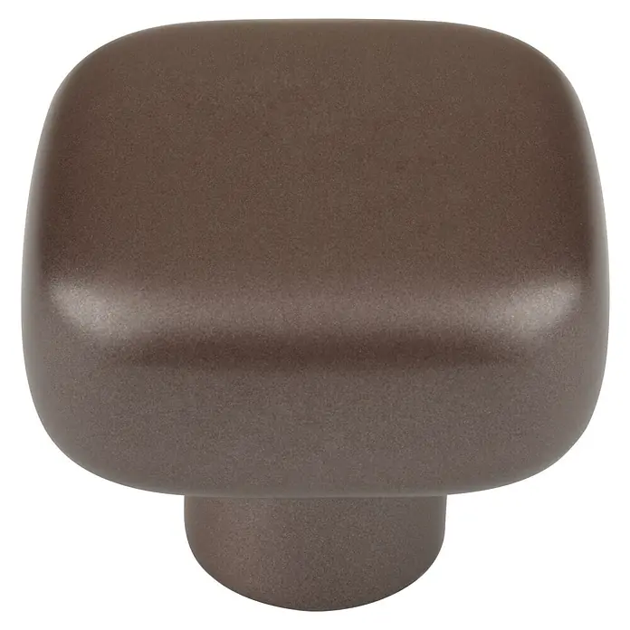 Walteco Möbelknopf Tilly - L x B x H: 30 x 30 x 26 mm, Sonstige, Braun - Dunkelbrauner, rechteckiger Möbelknauf mit abgerundeten Ecken.