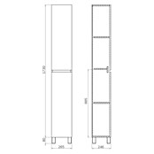 Artysan Columna Inca (24,6 x 26,5 x 181 cm, Ceniza) | BAUHAUS