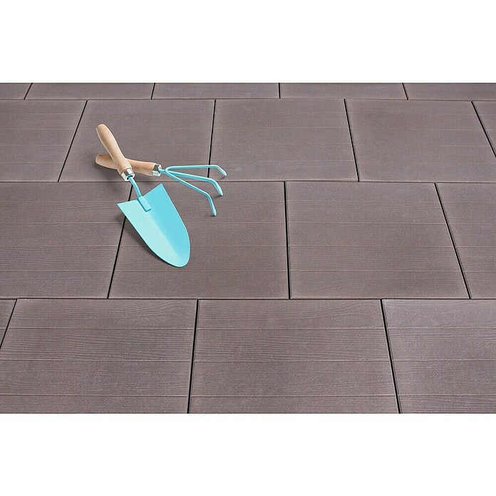 Seesteiner Terrassenplatte Holzoptik (50 x 50 x 3,8 cm, Nussbraun, Beton) | BAUHAUS