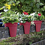 KHW Geländertopf Flowerclip (3 Stk., Ø x H: 27 x 27,5 cm, Beere)